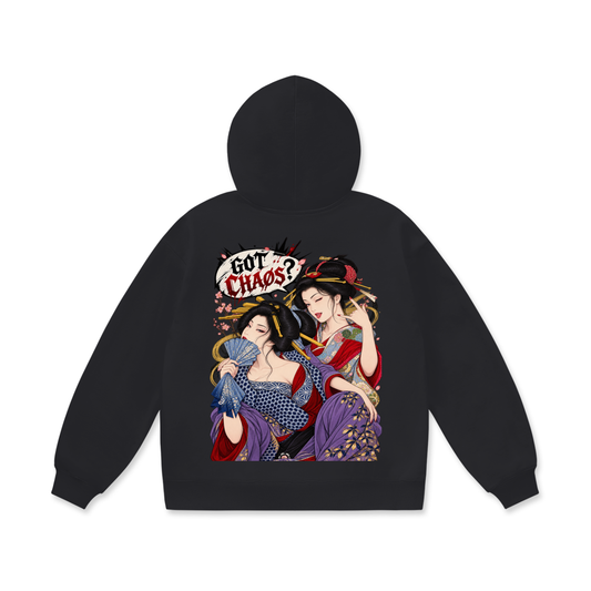 CS001JAPANESEWAVE,UNISEX,HOODIE,HEAVYWEIGHT,FLEECE,OVERSIZE