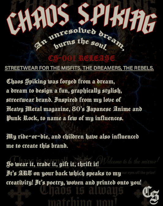 CHAOS SPIKING FORGED FROM A DREAM - CS001 is in production!