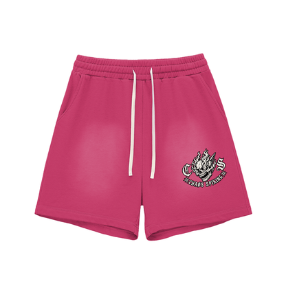 CS001-CORE, Sun Fade Raw Edge Cotton Shorts