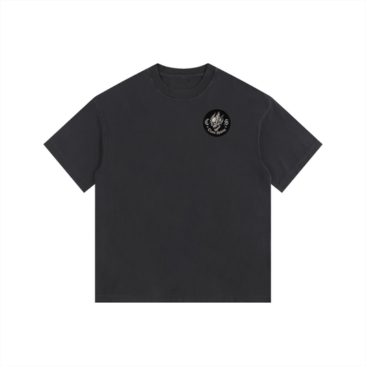 CS001-Japanese Wave - Vintage Washed Oversized Cotton T-Shirt