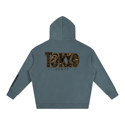 CS001JAPANESEWAVE-TOKYO-Oversize Fleeced Hoodie