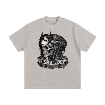 CS001-CORE, Heavyweight Vintage Washed Frayed T-Shirt
