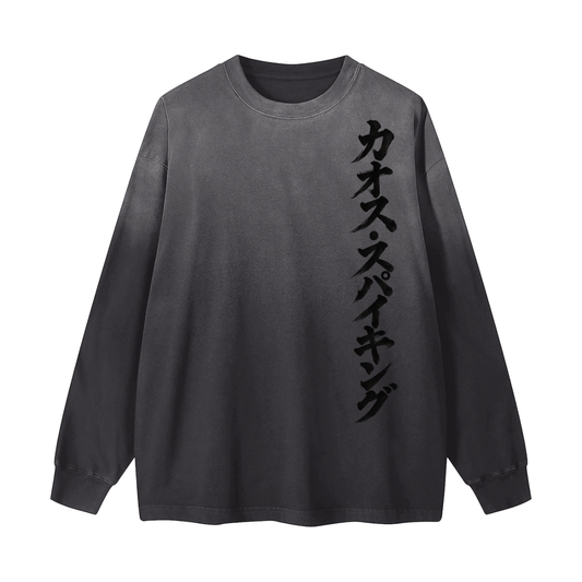 CS001-CORE, Gradient Washed Long Sleeve T-Shirt