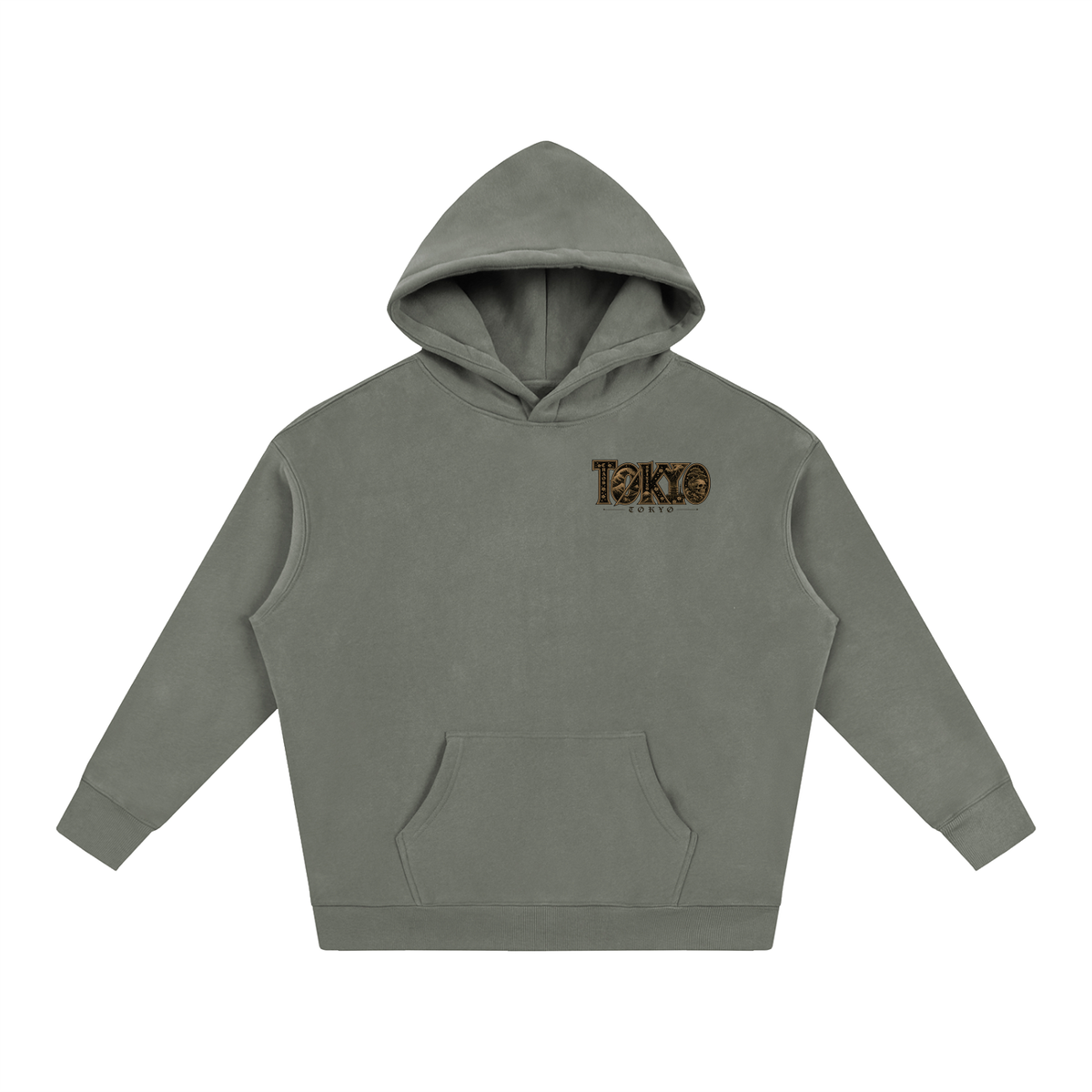 CS001JAPANESEWAVE-TOKYO-Oversize Fleeced Hoodie