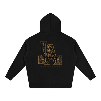 CS001JAPANESEWAVE-LA-Oversize Fleeced Hoodie