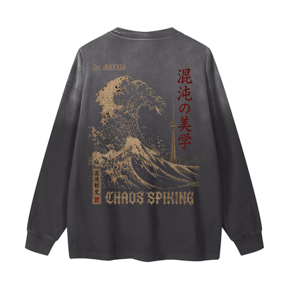 CS001-CORE, Gradient Washed Long Sleeve T-Shirt