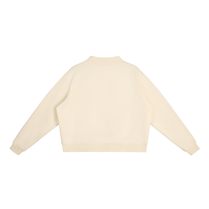CS001JAPANESEWAVE-TØKYØ-Essential Fleece Mock-Neck Crew Sweatshirt