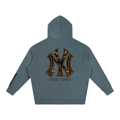 CS001JAPANESEWAVE-NY-Oversize Fleeced Hoodie
