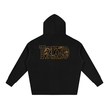 CS001JAPANESEWAVE-TOKYO-Oversize Fleeced Hoodie