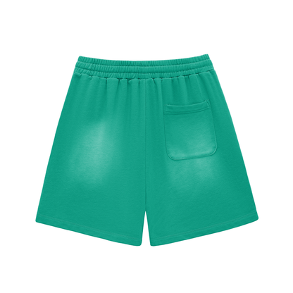 CS001-CORE, Sun Fade Raw Edge Cotton Shorts
