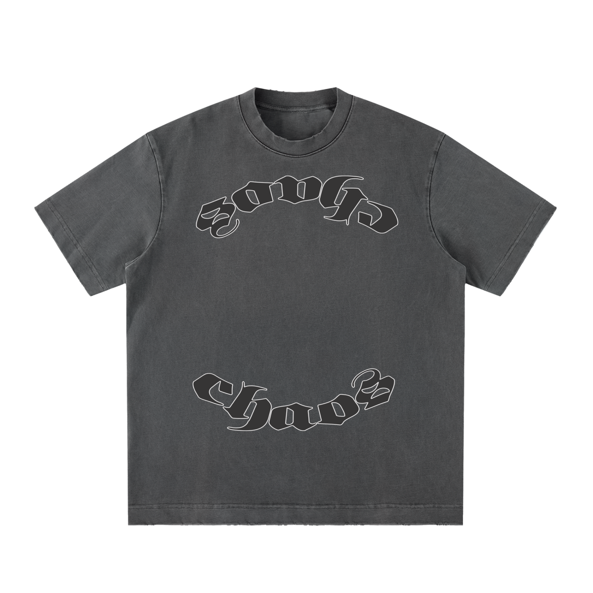 CS001-CORE, IRONCHAOS Heavyweight vintage washed frayed t-shirt