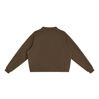 CS001JAPANESEWAVE-416-Essential Fleece Mock-Neck Crew Sweatshirt