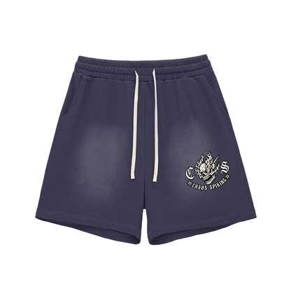 CS001-CORE, Sun Fade Raw Edge Cotton Shorts