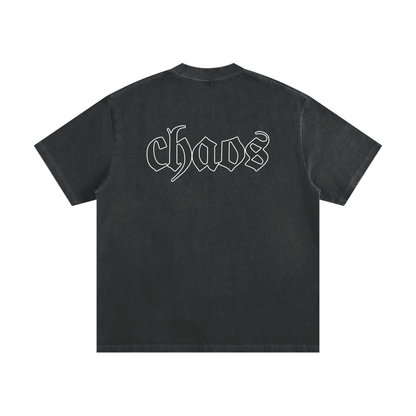 CS001-CORE, Heavyweight Vintage Washed Frayed T-Shirt