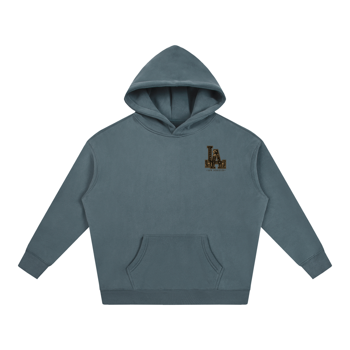 CS001JAPANESEWAVE-LA-Oversize Fleeced Hoodie