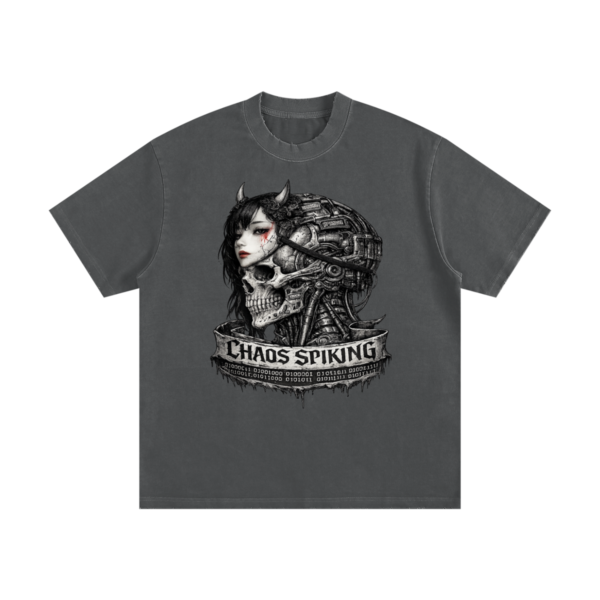 CS001-CORE, Heavyweight Vintage Washed Frayed T-Shirt