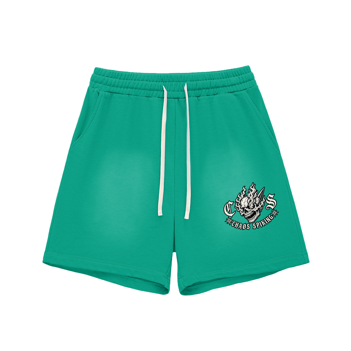 CS001-CORE, Sun Fade Raw Edge Cotton Shorts