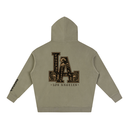 CS001JAPANESEWAVE-LA-Oversize Fleeced Hoodie