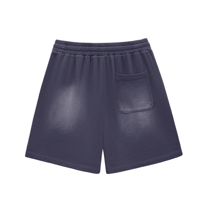 CS001-CORE, Sun Fade Raw Edge Cotton Shorts