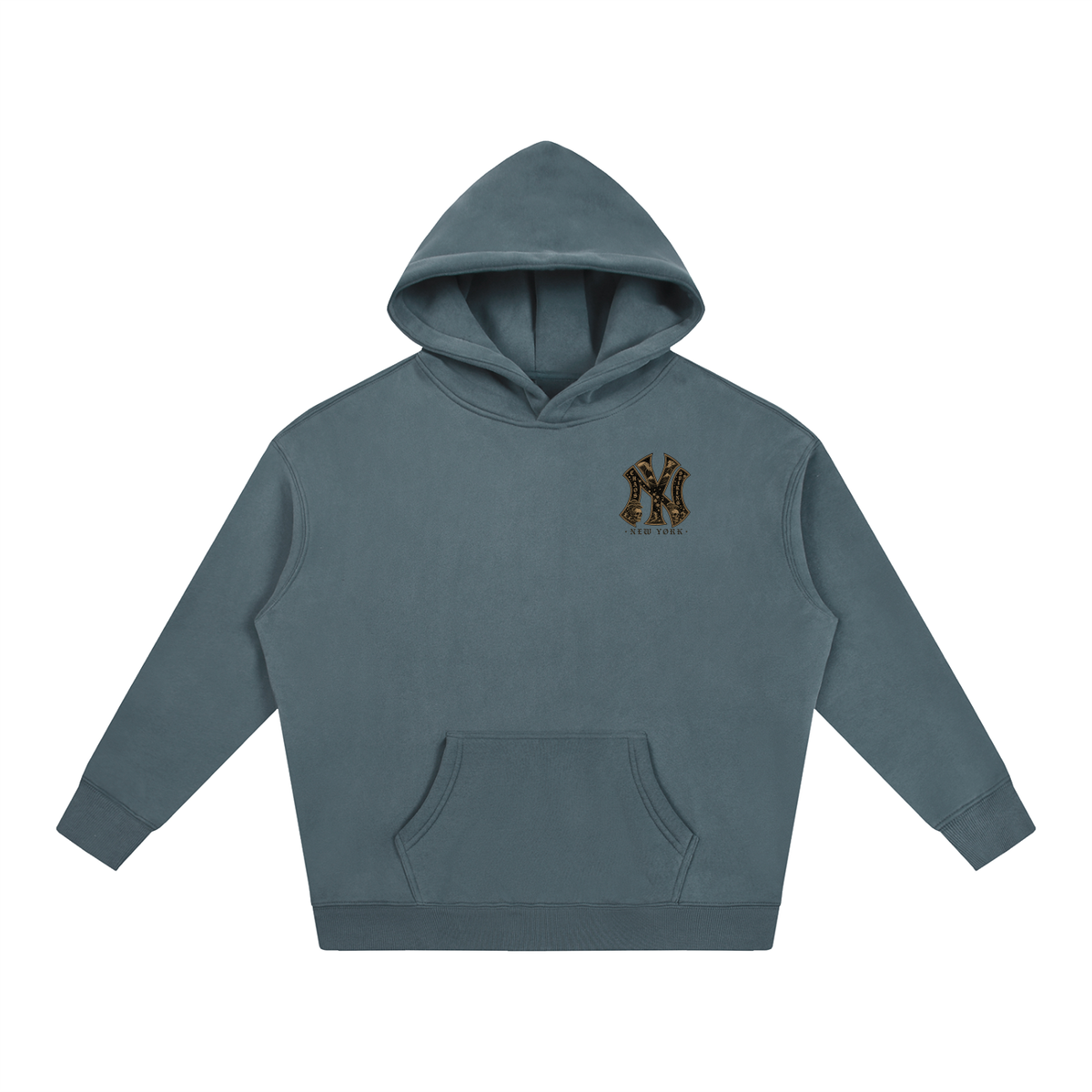 CS001JAPANESEWAVE-NY-Oversize Fleeced Hoodie