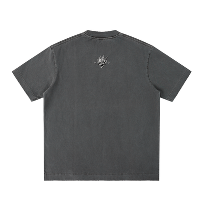 CS001-CORE, IRONCHAOS Heavyweight vintage washed frayed t-shirt