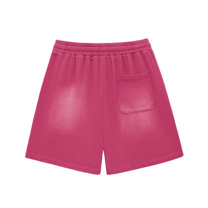 CS001-CORE, Sun Fade Raw Edge Cotton Shorts