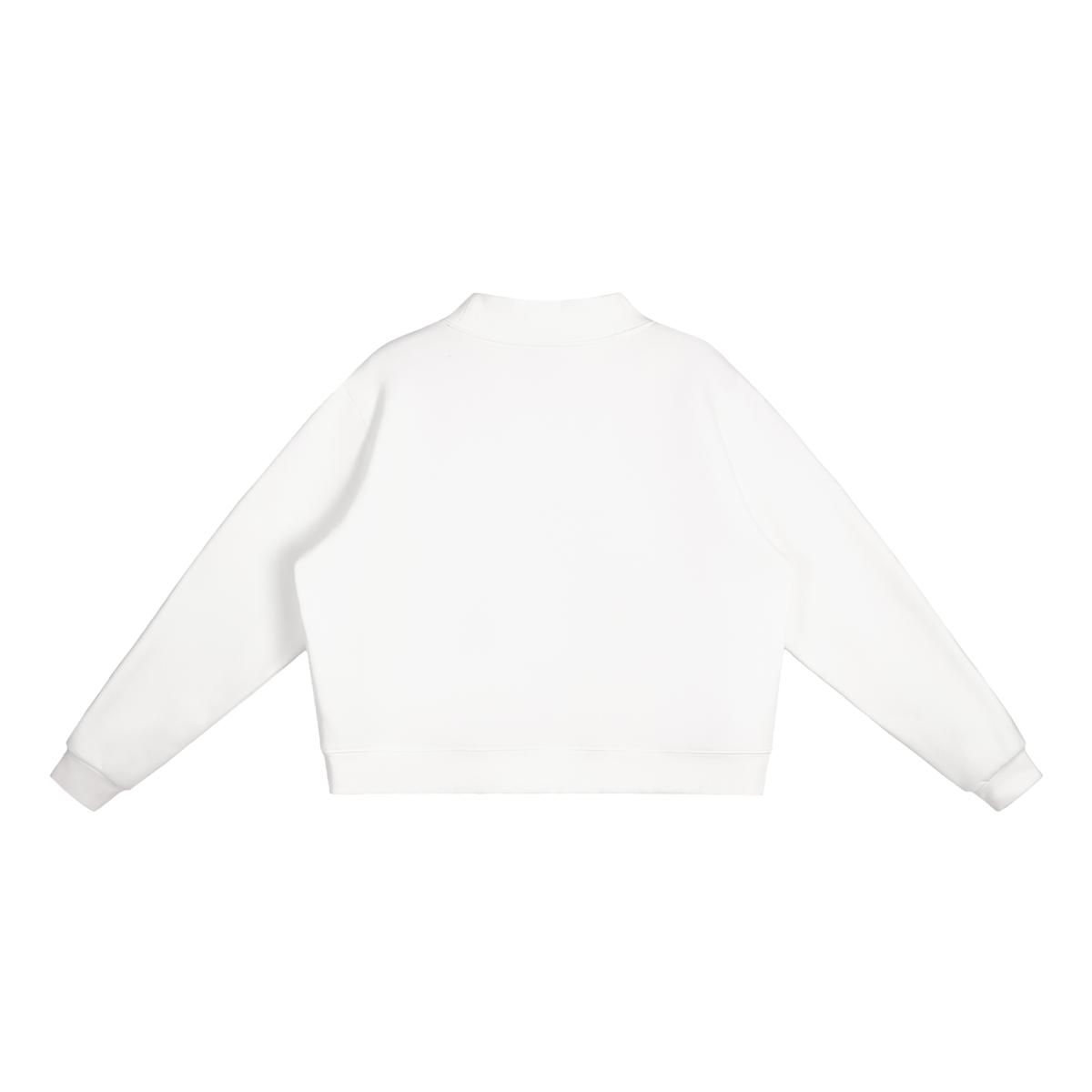 CS001JAPANESEWAVE-TØKYØ-Essential Fleece Mock-Neck Crew Sweatshirt