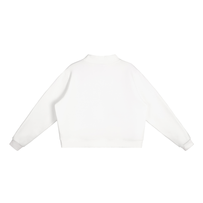 CS001JAPANESEWAVE-TØKYØ-Essential Fleece Mock-Neck Crew Sweatshirt