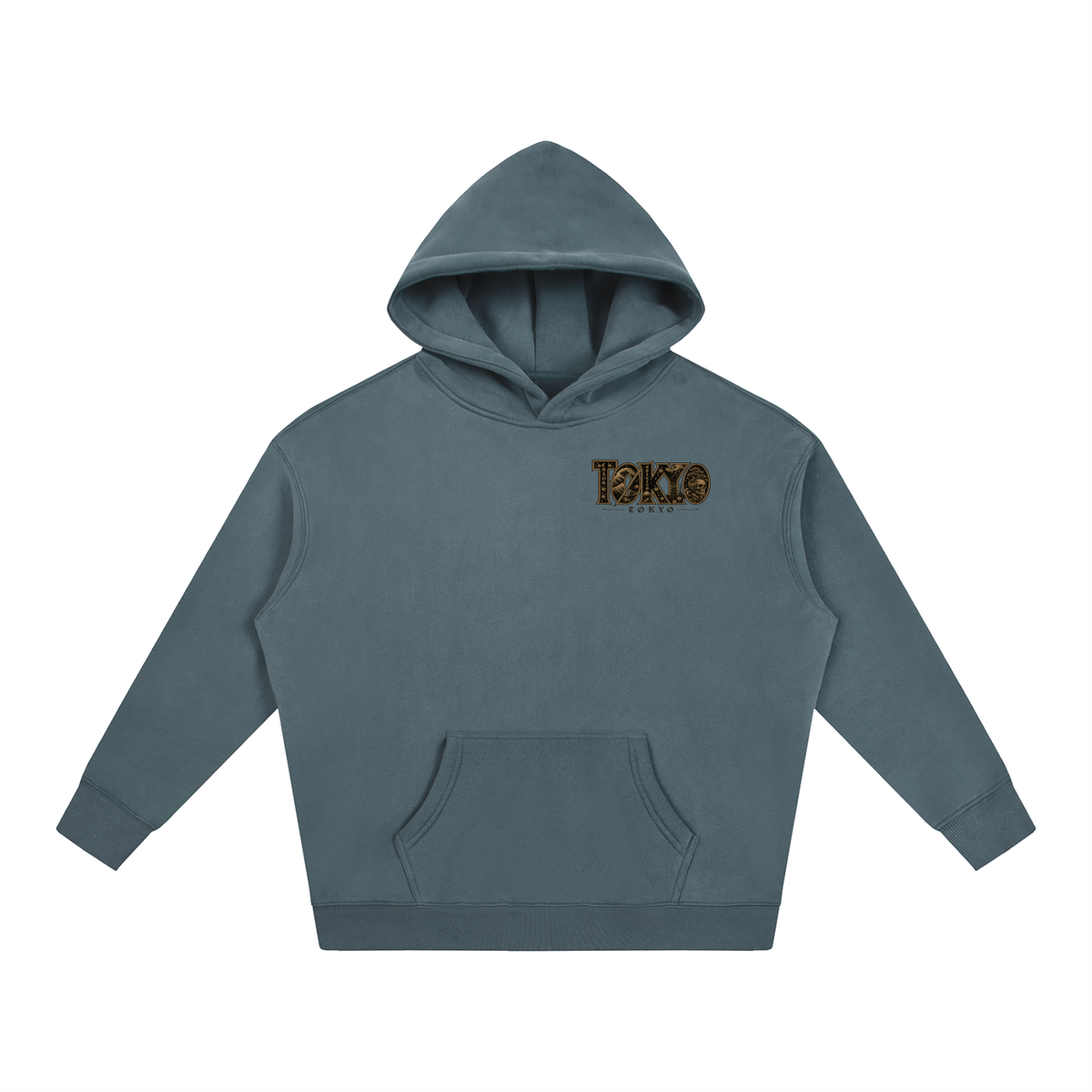 CS001JAPANESEWAVE-TOKYO-Oversize Fleeced Hoodie