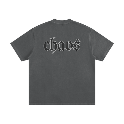 CS001-CORE, Heavyweight Vintage Washed Frayed T-Shirt