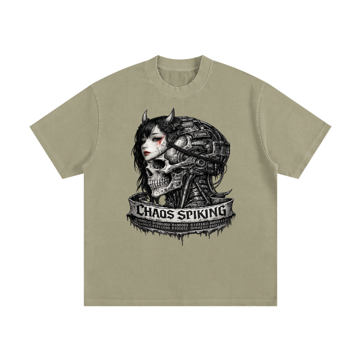 CS001-CORE, Heavyweight Vintage Washed Frayed T-Shirt