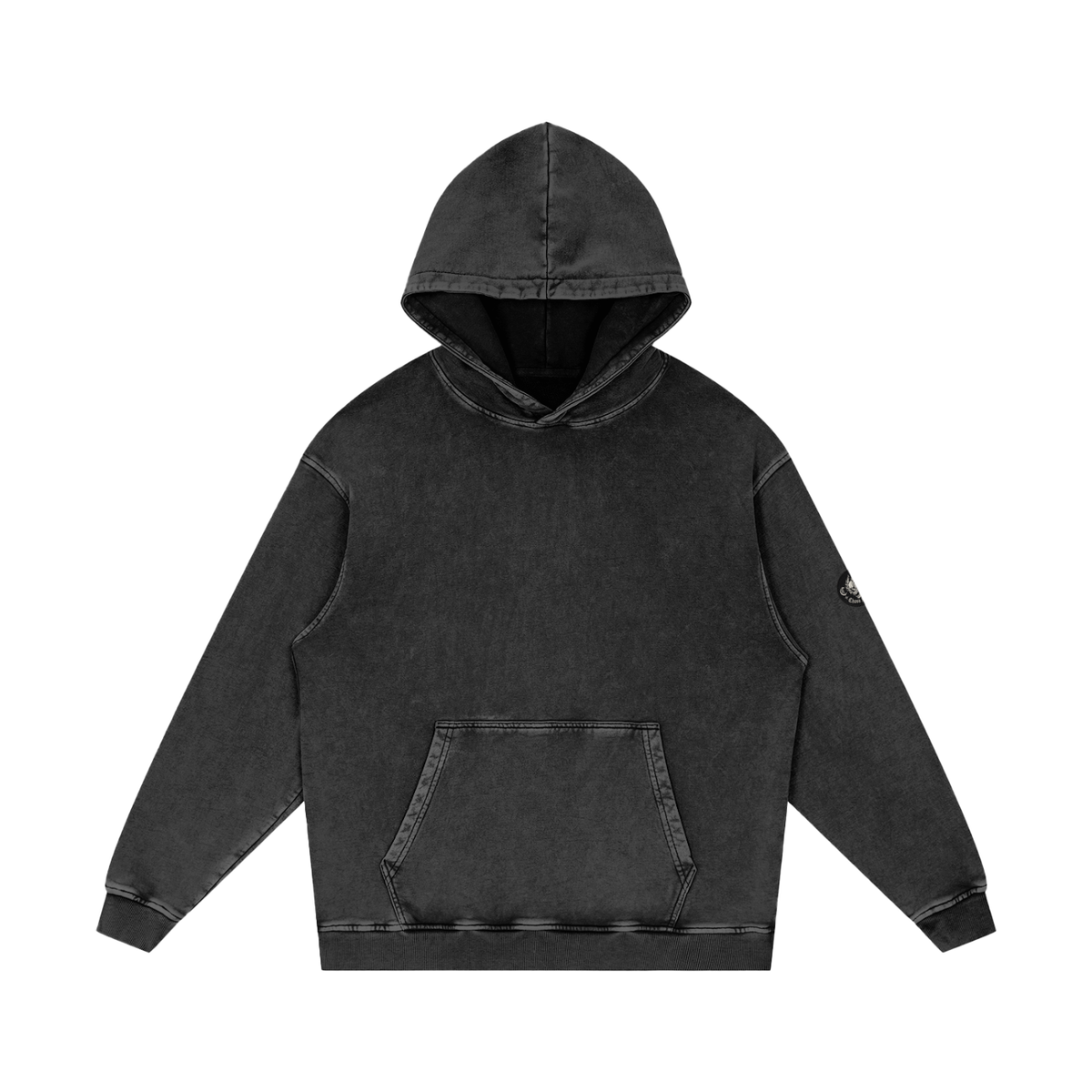 CS001-JAPANESEWAVE - Chaos Spiking Limited Drop - WAVES - Snow Washed Loose Cotton Hoodie