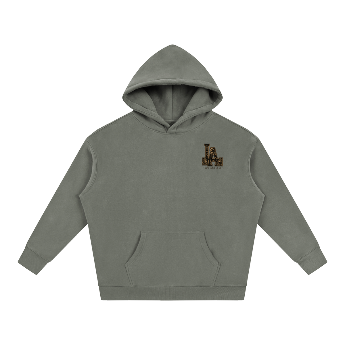 CS001JAPANESEWAVE-LA-Oversize Fleeced Hoodie