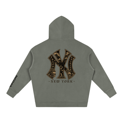 CS001JAPANESEWAVE-NY-Oversize Fleeced Hoodie