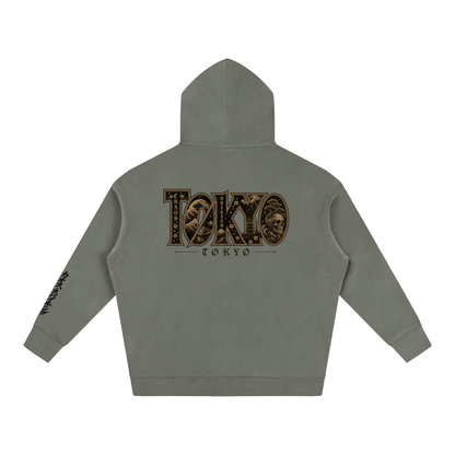 CS001JAPANESEWAVE-TOKYO-Oversize Fleeced Hoodie