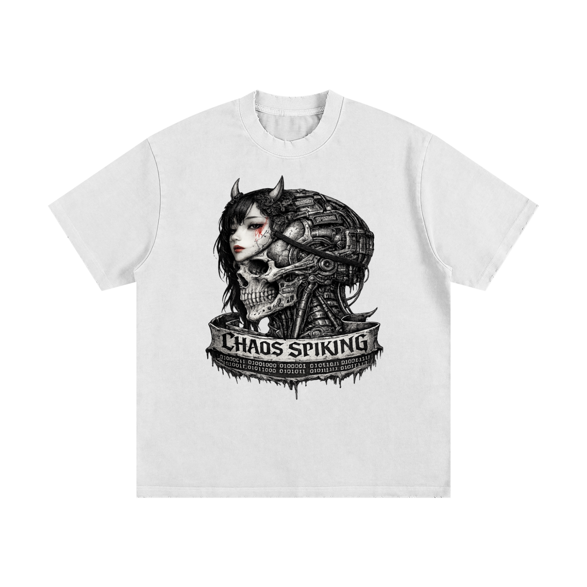 CS001-CORE, Heavyweight Vintage Washed Frayed T-Shirt