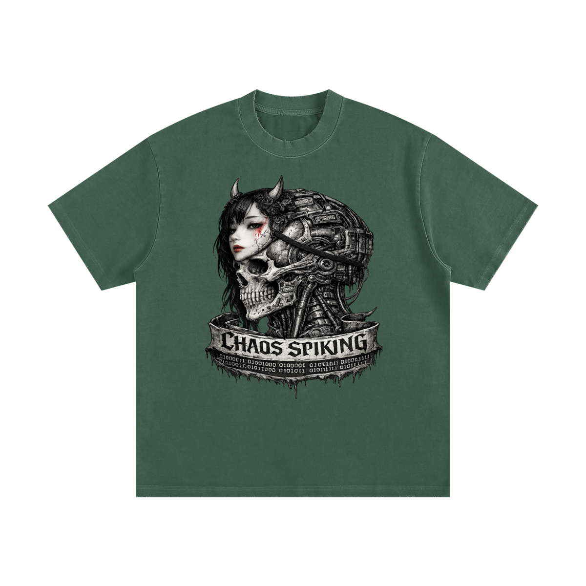 CS001-CORE, Heavyweight Vintage Washed Frayed T-Shirt